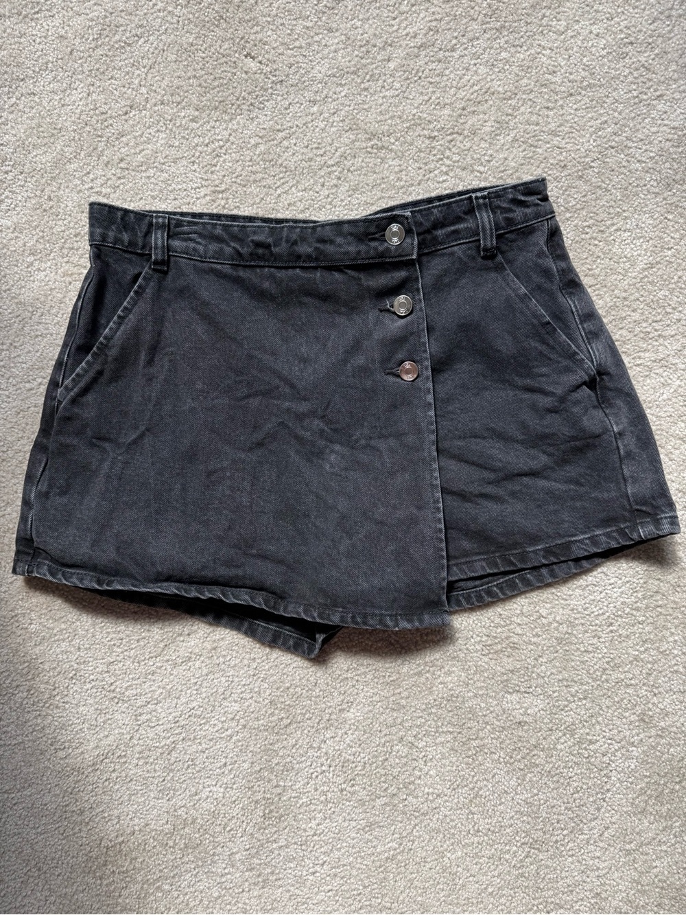 Zara Black Denim Skort